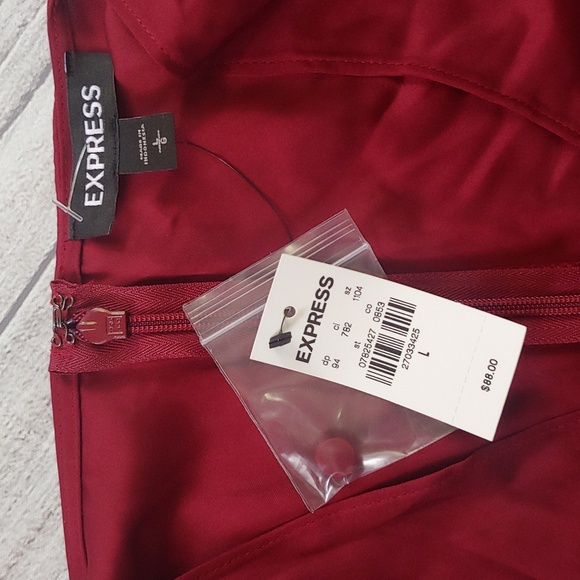 EXPRESS MOCK WRAP SATIN DRESS NWT - Picture 6 of 12